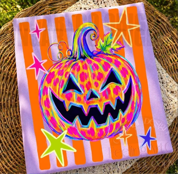 BRIGHT LEOPARD PUMPKIN TEE