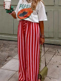 PINK AND RED Stripe Pant