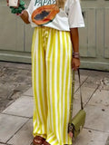 YELLOW AND WHITE Stripe Pant